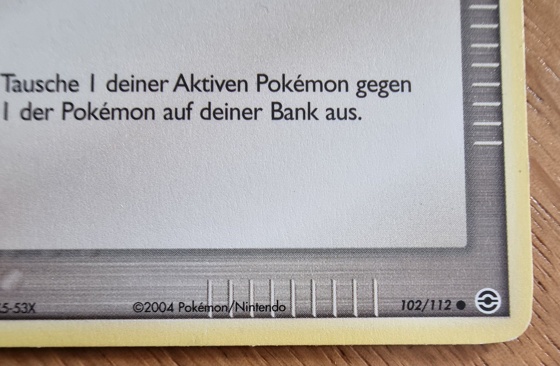 Pokémon Carte collezionabili: Pokémon Tausch 2004 DE 102/112 – Usato da Roggwil BE venduto da S_Cards 1
