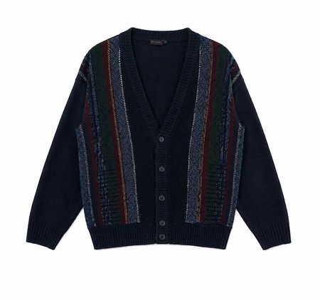 Vintage Style Textured Knit Cardigan