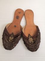 🤩MANGO STOFF BALLERINA-SCHUHE, GEBRAUCHT, DURCHGELAUFEN