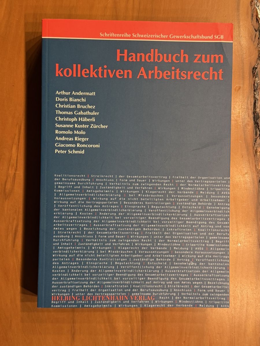 Libri: Handbuch zum kollektiven Arbeitsrecht – Usato da Volketswil venduto da doughboy