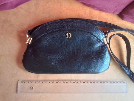 Schwarze Ledertasche Handtasche Vintage 👜🔝🤩