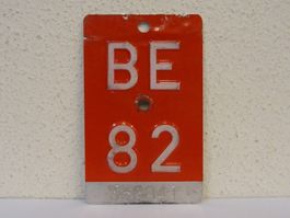 BE 82 VELONUMMER - FAHRRADSCHILD
