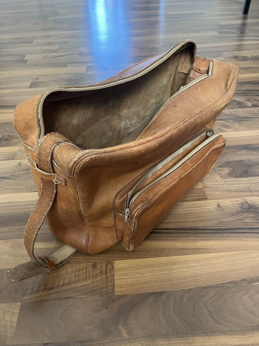 Borse: Vintage Ledertasche, hellbraun, – Usato da Grenchen venduto da elr_rwk7 5