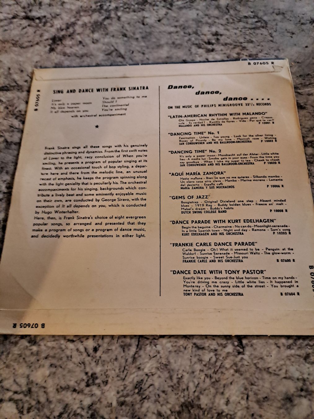 Dischi in vinile: 10" LP FRANK SINATRA "Sing And Dance With. . ." PHILIPS – Usato da Uetendorf venduto da Essiggurken 1