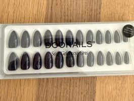 DOONAILS Soft Gel Press Ons, Ocean, Short Almond