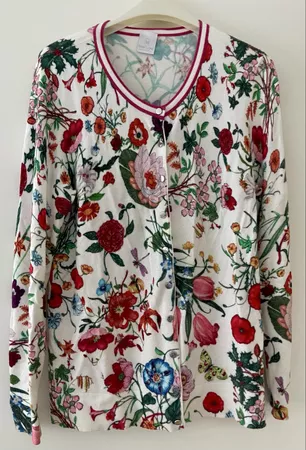 MADELEINE Damen Strickjacke Blumenmuster neuwertig