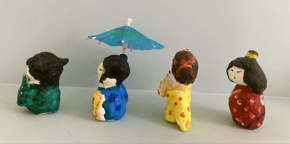 Tutte le decorazioni: 4 Geisha figures with umbrella used – Nuovo (secondo la descrizione) da Bellinzona venduto da fab_6pbd 1