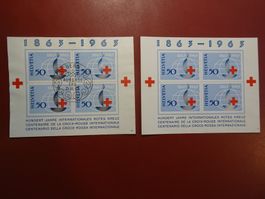 1963, 2 BLOCKS, POSTFRISCH + AUSGABETAG