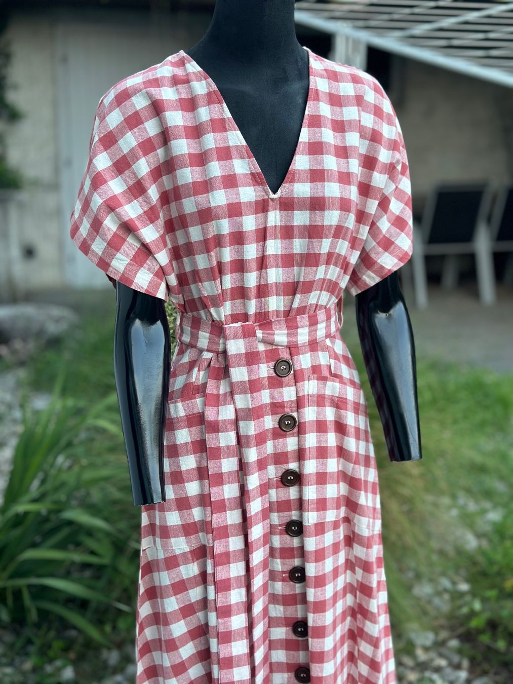 Mango Vestiti: Sommerkleid Mango Gr. S - Leinen rosa – Usato da Zufikon venduto da Modestil365 3