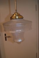 Schöne Vintage Lampe, Glas, Messing, für die Stube!