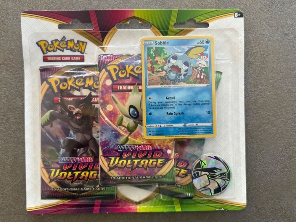 Pokémon Carte collezionabili: Pokemon Sword & Shield-Vivid Voltage 3 Booster + Sobble – Nuovo (secondo la descrizione) da Oensingen venduto da CSCollectors