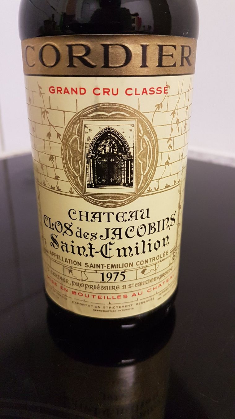 Vino: Chateau Clos des Jacobins 1975   36 cl. – Nuovo (secondo la descrizione) da Grenchen venduto da poggione 1