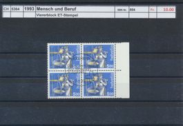 1993 "Käser", Viererblock, ET - Stempel