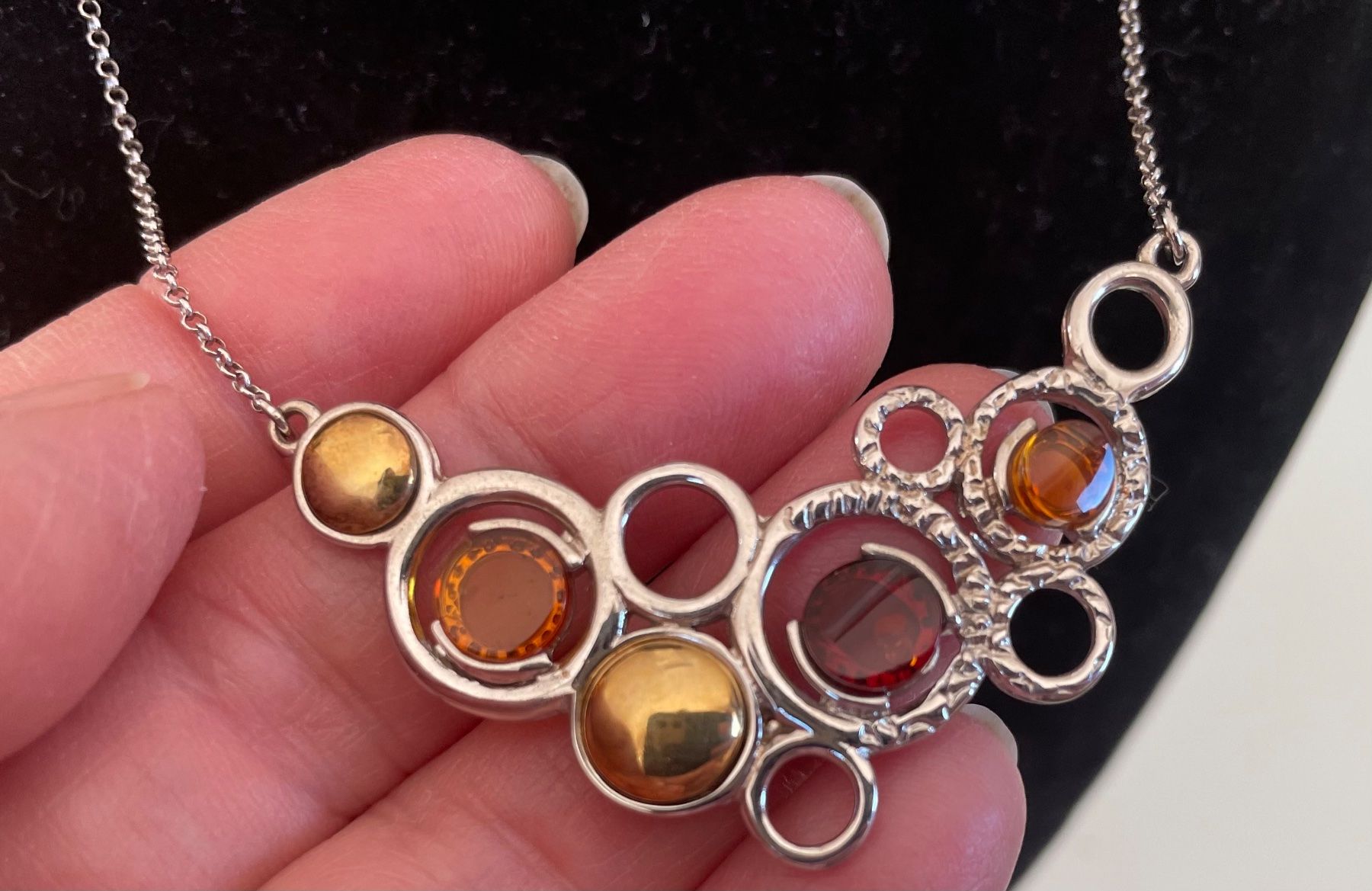 Catenine: Collier Silber und Bernstein plus Silber Armreif – Nuovo e nell'imballaggio originale da Ebikon venduto da elischka 9