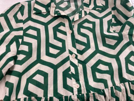 Neu: Zara Maxi- Kleid, Grösse XS, Grün/Weiss, Sommerlich!