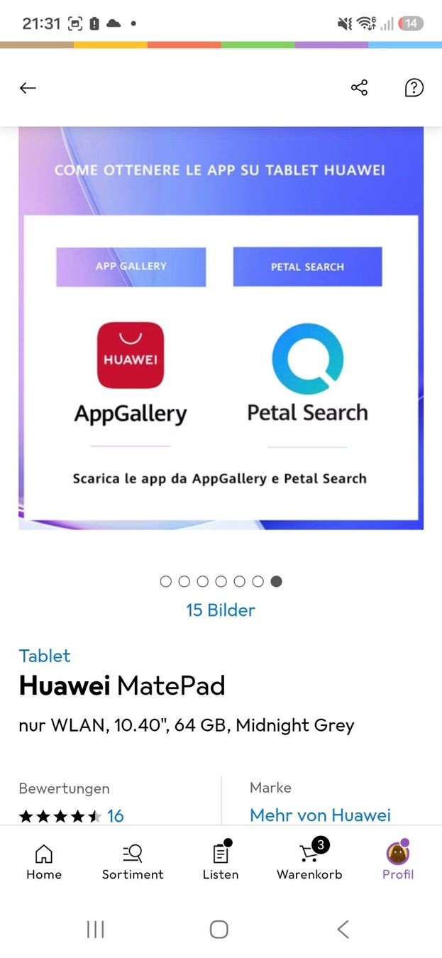 Huawei Tablet PC: Tablet Huawei MatePad 10.4 – Gebraucht aus Mamishaus von Salima 7