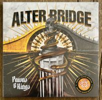 ALTER BRIDGE Pawns & Kings Orange/Black Marbled LP SIGNIERT