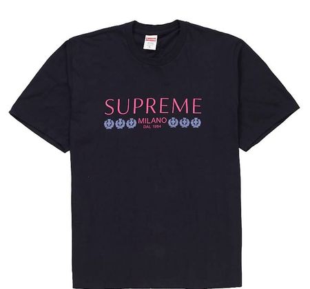 Supreme Milano T-Shirt Navy Blau