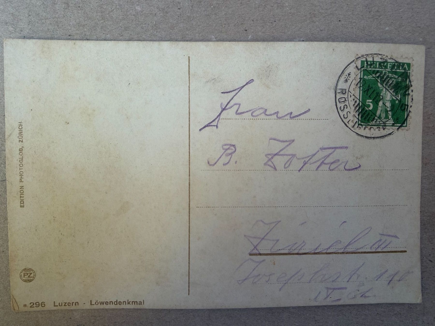 Cartoline postali: LUZERN - Löwendenkmal - Ansichtskarte – Usato da Tegerfelden venduto da siebenmacky 1