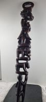 Afrikanische Lebensbaum-Skulptur Makonde / Ebenholz 122 cm