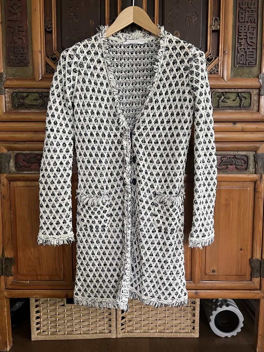 Giacche: Tolle Strickjacke XANDERS schwarz-weiß – Usato da Collex venduto da jam_hsr2