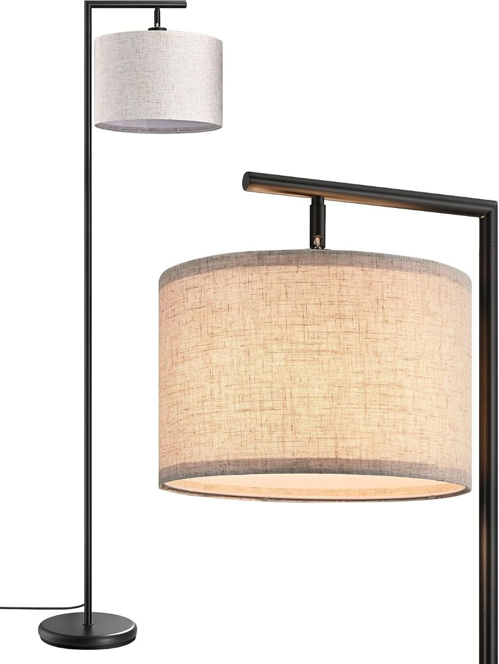 Lampade: Stehlampe 160 cm Bogenlampe Schwarz Beige E27 LED – Nuovo e nell'imballaggio originale da Schaffhausen venduto da schwizerchaes 9