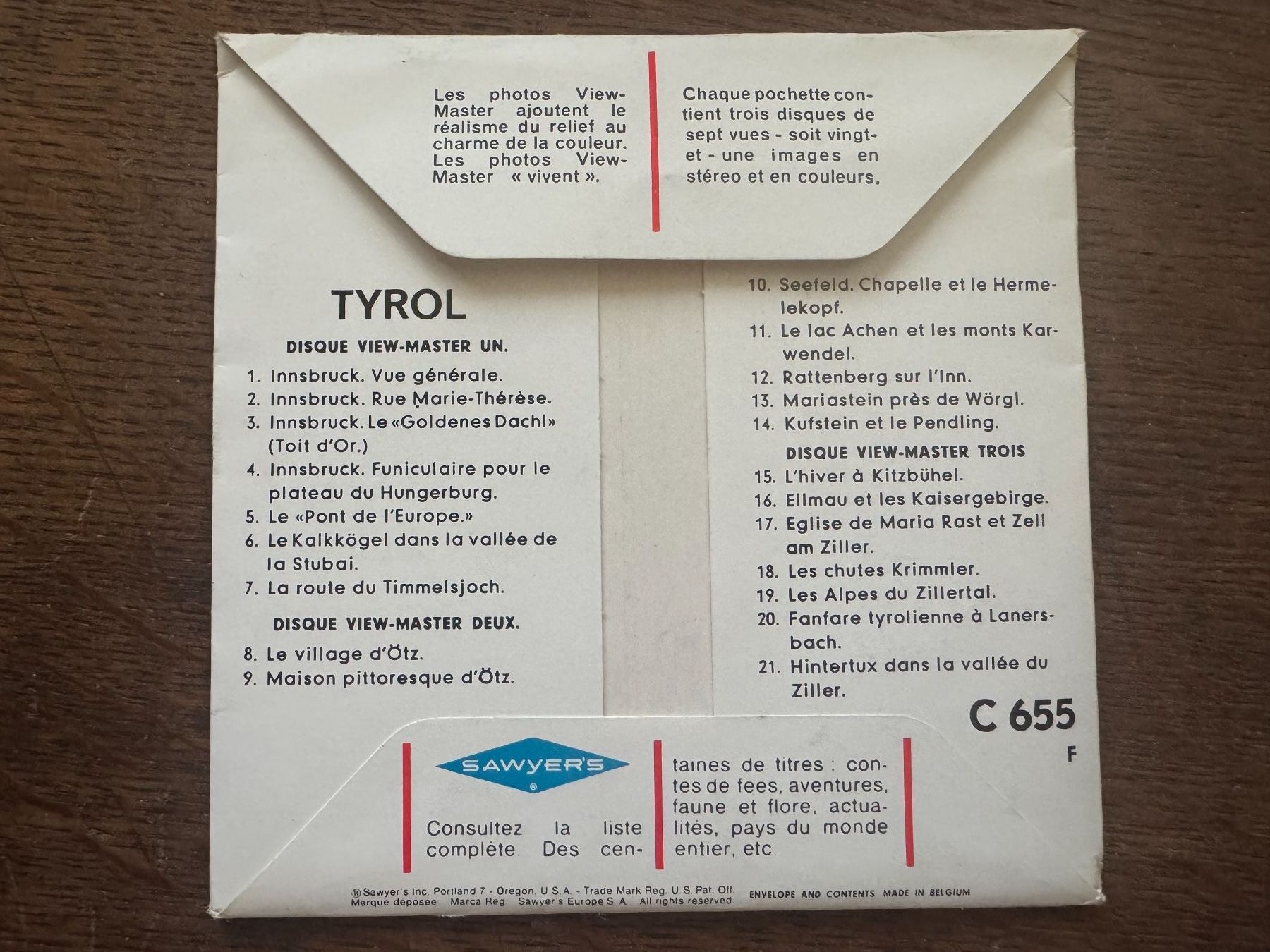 View-master Spielzeuge: View-Master 3D: Nr. C 655 TYROL ÖSTERREICH – Gebraucht aus Tegerfelden von siebenmacky 1