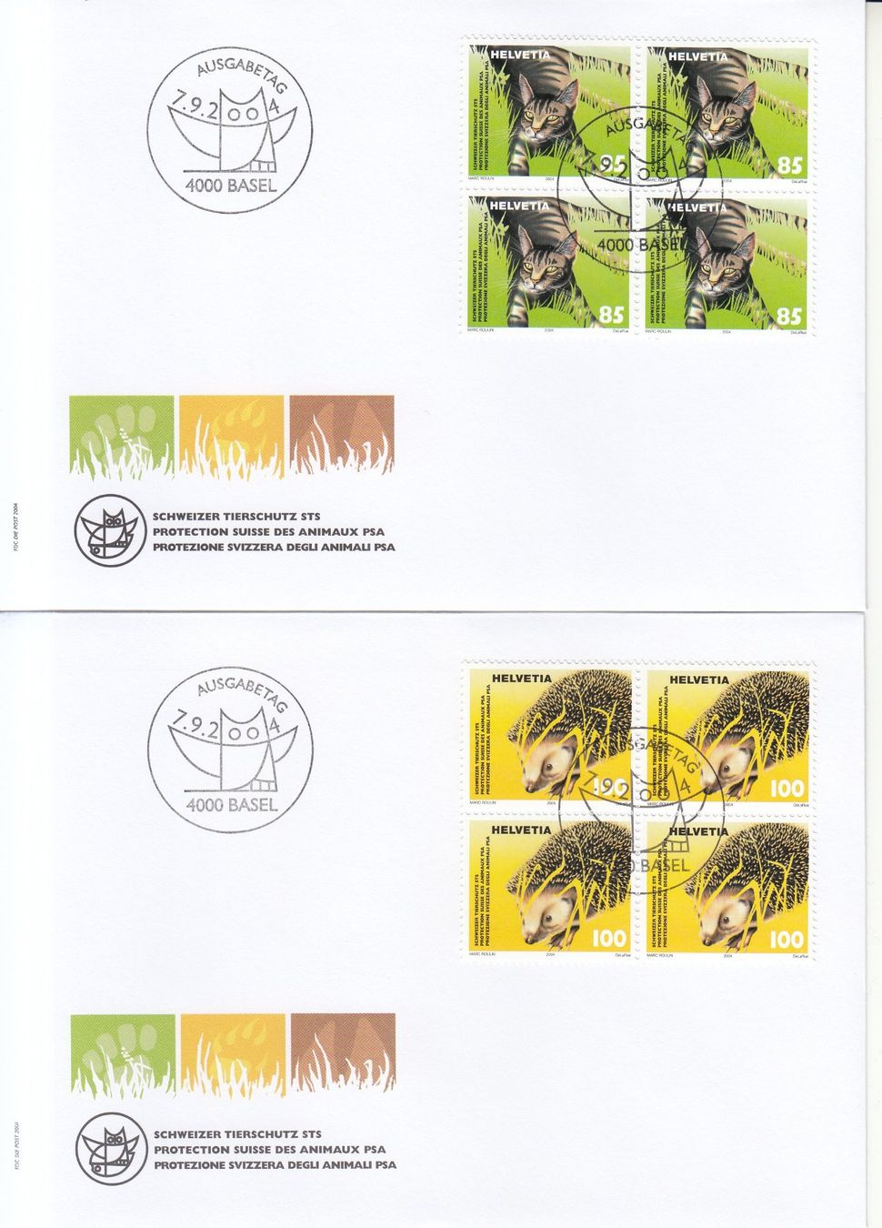 Tutti i francobolli: SBK 1130 - 1132 im 4er-Block FDC – Usato da Bürglen TG venduto da StampGraf 1