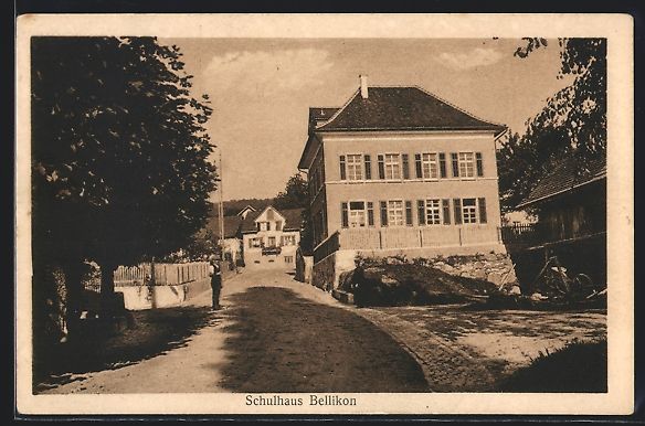 Cartoline postali: AK Bellikon, Schulhaus – Usato da Berlin venduto da bartko-reher