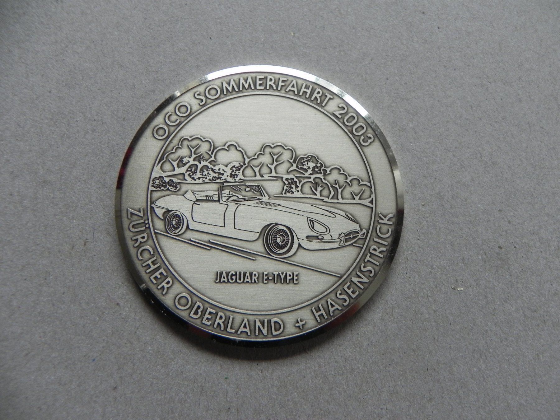 Médailles: Medaille Auto Jaguar E Type Zürich 2003 – D'occasion à Siebnen par krimsie