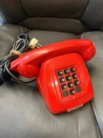 Vintage Telefon PTT, Schweizer Gerät. Das rote Telefon, Kult