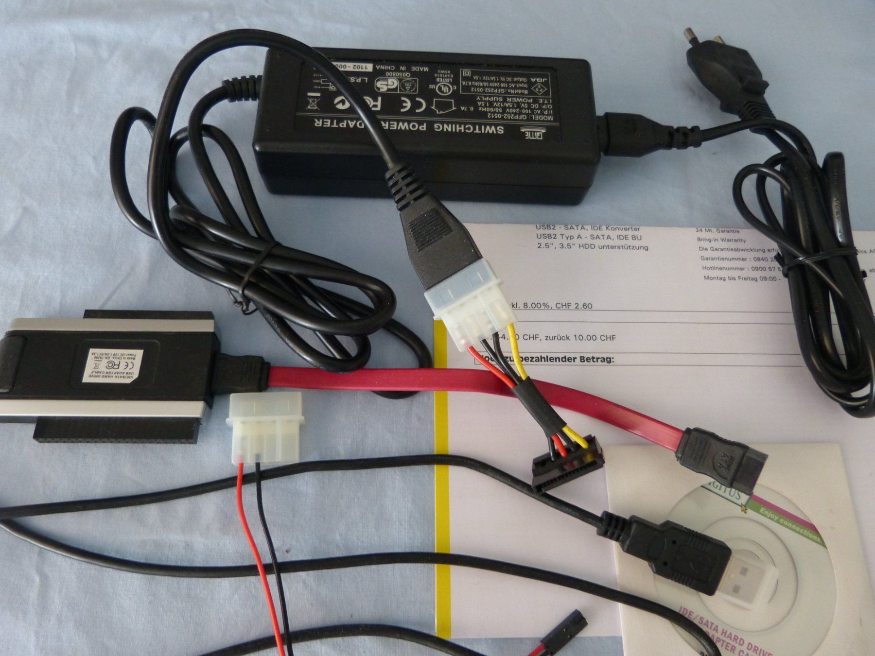 Convertitori: USB2/SATA/IDE Konverter – Usato da Lengnau BE venduto da AllerleiSUPER 1