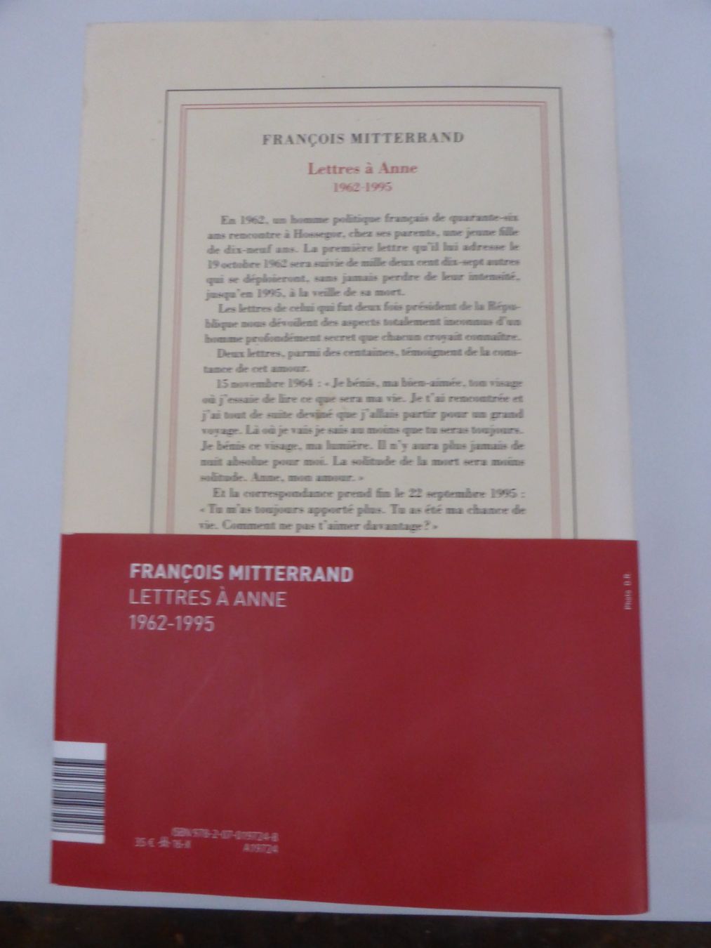 Libri: François Mitterrand - Lettres à Anne - 2016 – Usato da Porrentruy venduto da Kim017 4