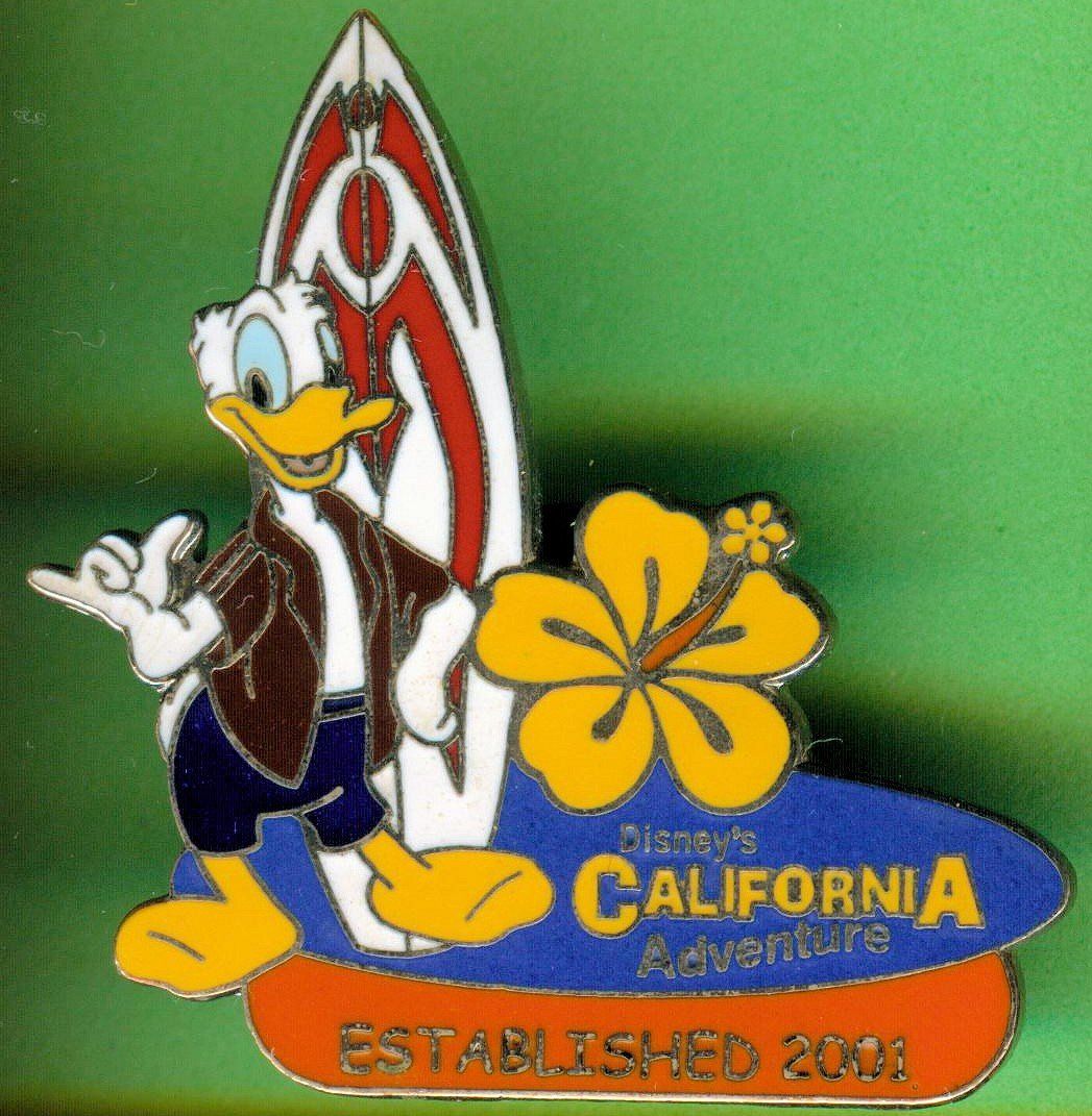 Disney Placchette & Badge: DISNEY  CALIFORNIA Adventure  DONALD – Usato da Winterthur venduto da Sammleroase