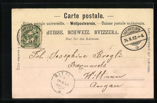 Cartoline postali: Rheinfelden, Strasse Marktgasse mit Kind – Usato da Berlin venduto da bartko-reher 1