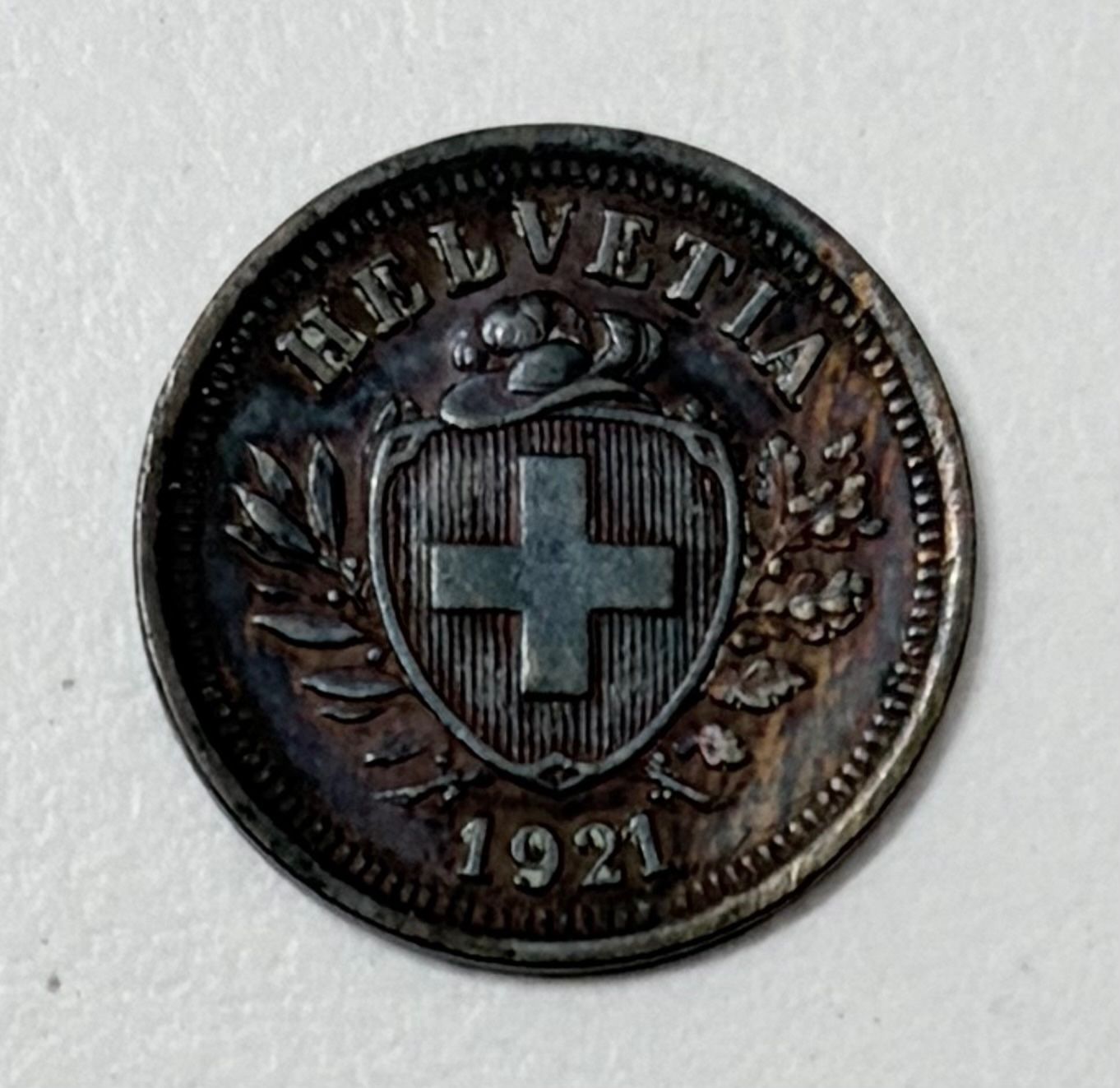 Alle Münzen: Münze 1 x 1 Rappen 1921 – Gebraucht aus Safenwil von gemeinsamX