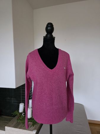 GANT Damen Pullover V-Neck, Rosa, Grösse S – wie neu