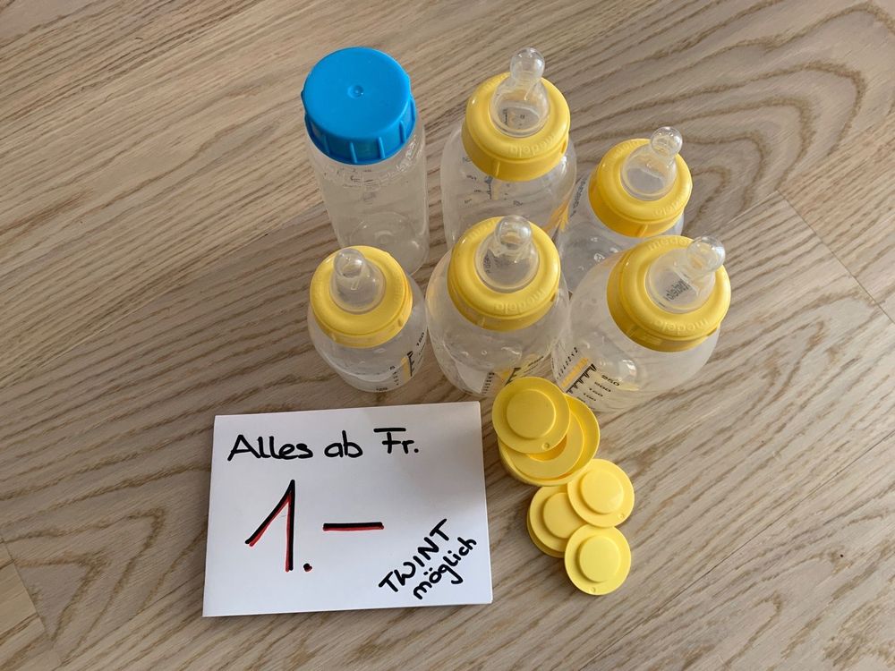 30 Stück Mini Babyflaschen Bunt - Puppenzubehör Aus Plastik Für Kinder