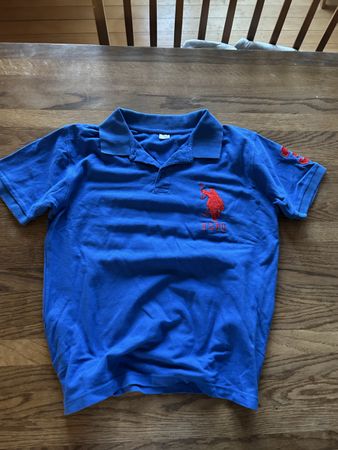 Blau Rot Big Pony USPO Polo