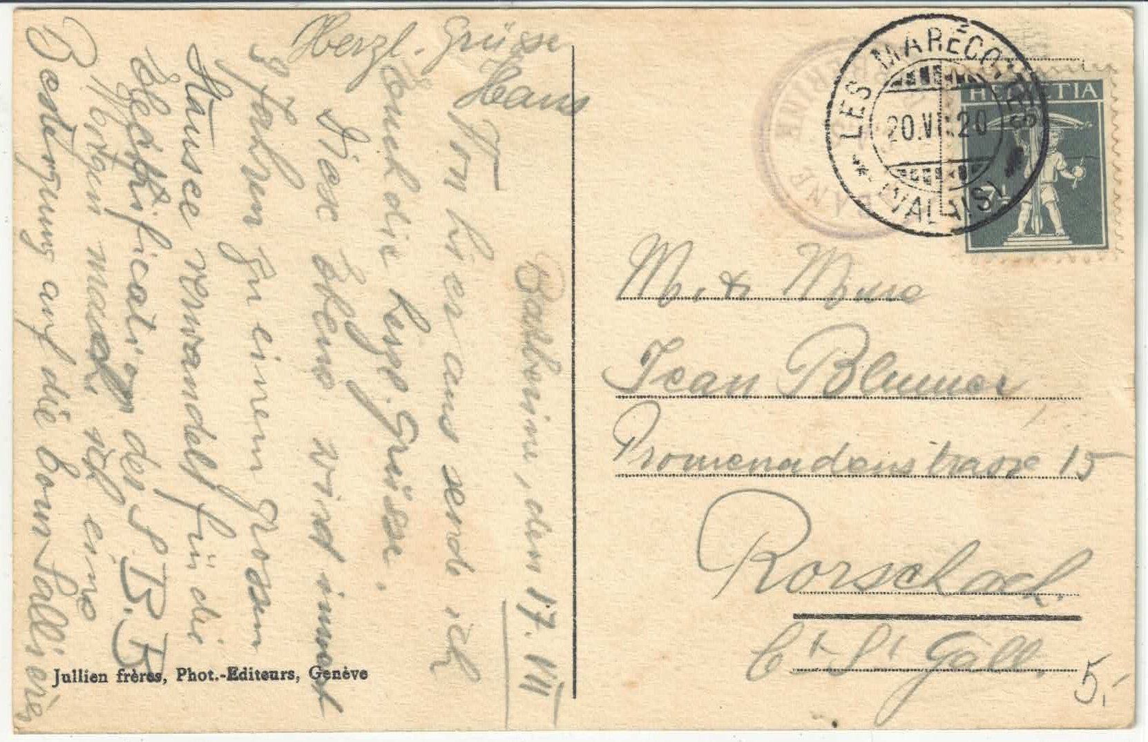 Cartoline postali: Chalets de Barberine et le Perron – Usato da Ettingen venduto da Kartenplanet 1