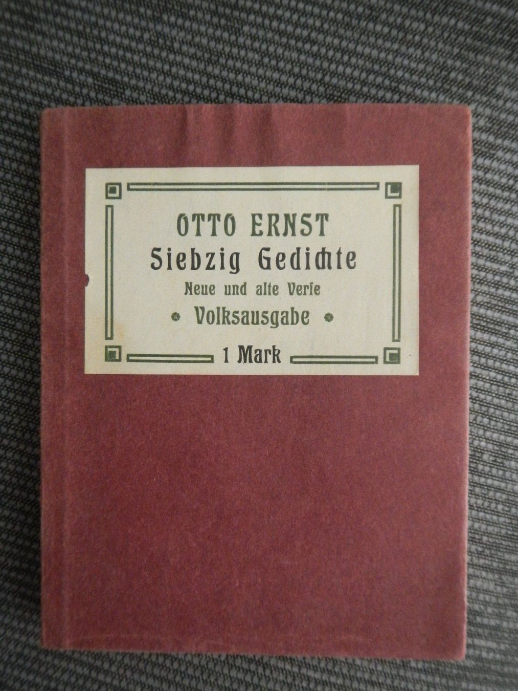Libri: Siebzig Gedichte von Otto Ernst, 1909 – Usato da Wallisellen venduto da Marysan8 2