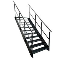 Stahltreppe 11 Stufen+Geländer 100x209cm