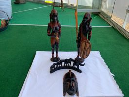 Masai Figuren Set mit Maske und Elefanten sehr gut