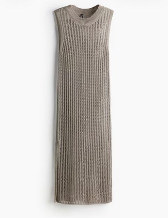 H&M Strandkleid/Strickkleid helles greige