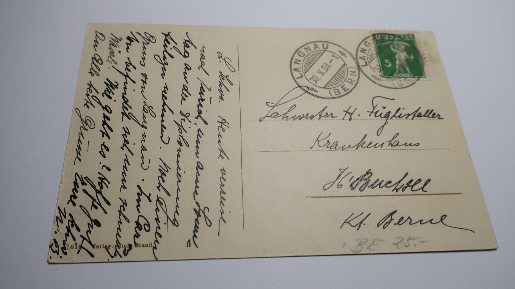 Cartes postales: Langnau  1909 – D'occasion à Cormoret par Pascalll2001 5