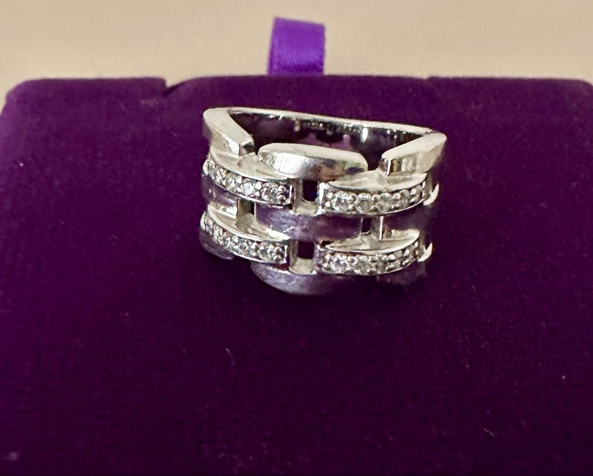 Anelli: Bague élégante en argent. – Nuovo (secondo la descrizione) da Vernier venduto da citronelle01