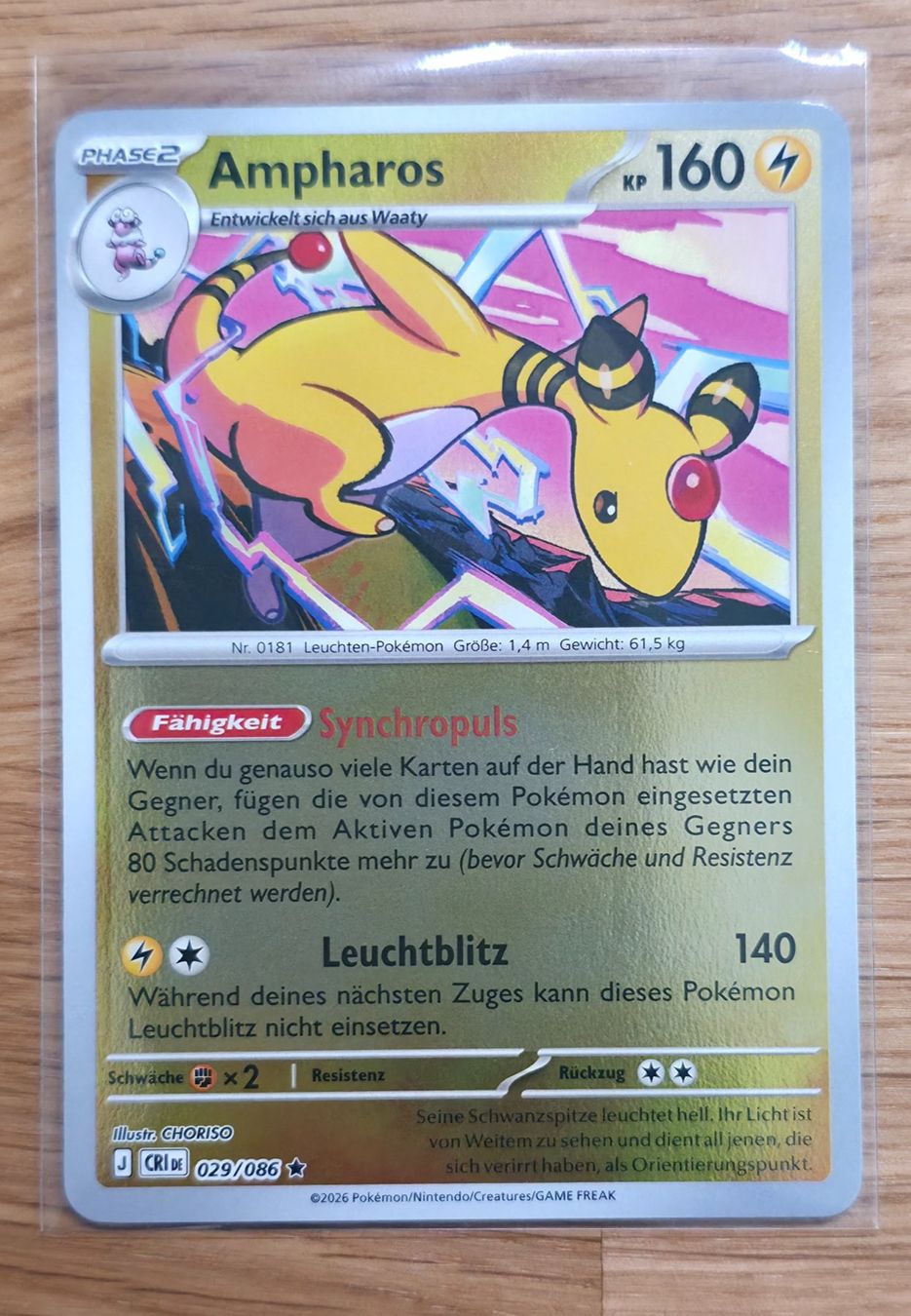 Pokémon Carte collezionabili: Ampharos 029/086 Wachsendes Chaos – Nuovo (secondo la descrizione) da Arbon venduto da Twist05