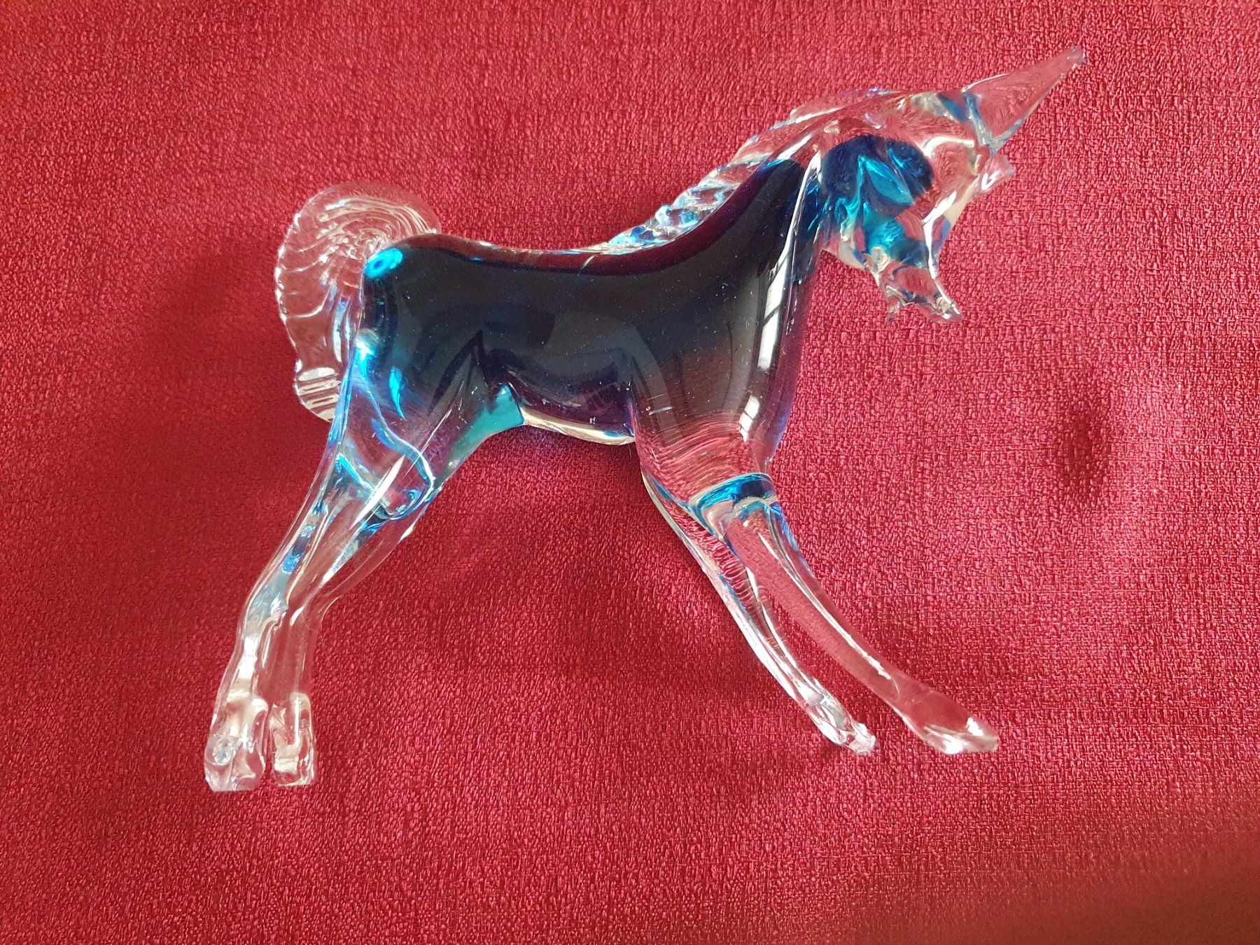 Statuette: Wunderschöne Blaue Pferde Figur aus Glas – Usato da Abtwil AG venduto da MaVo.0710 5