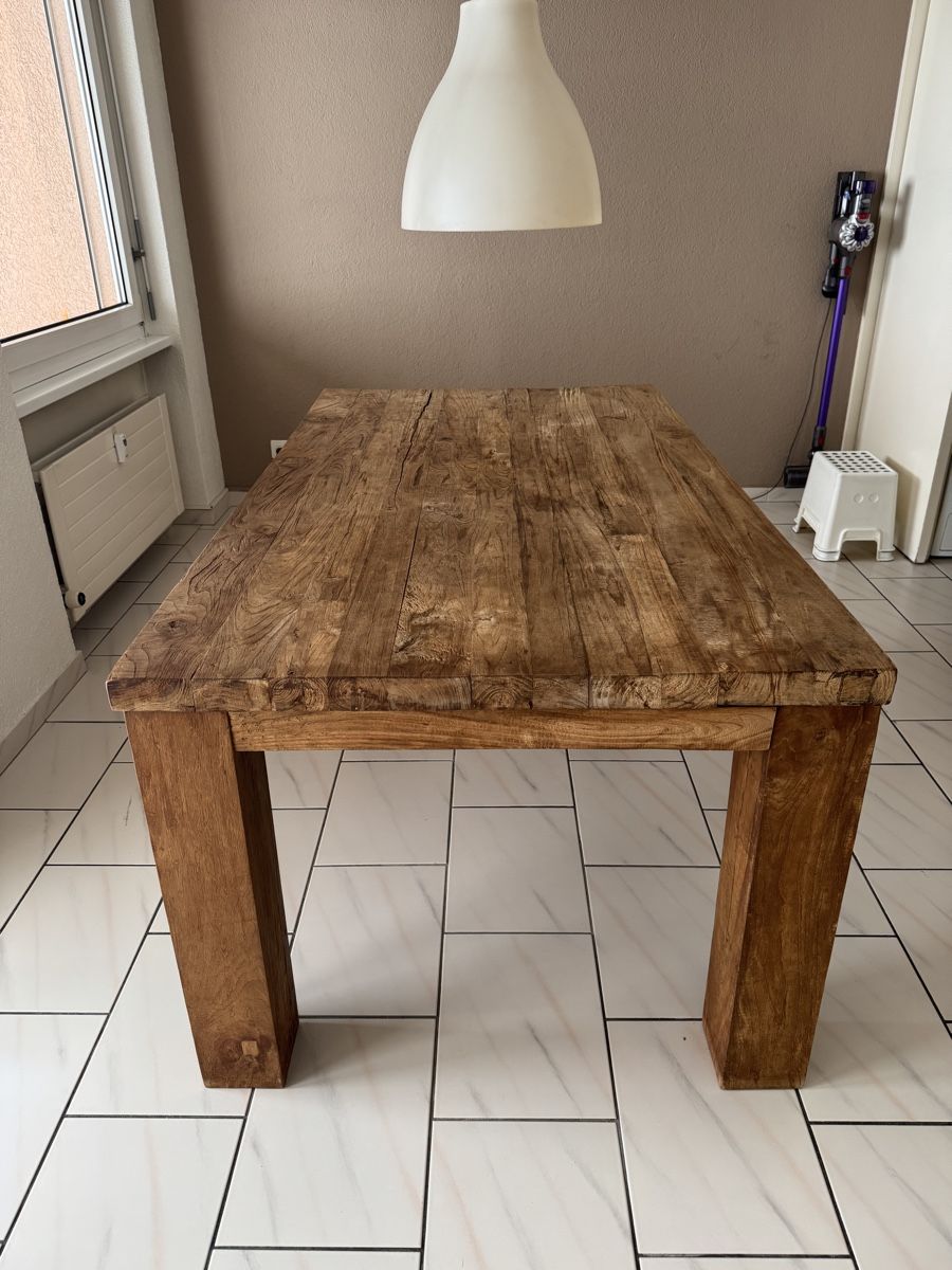 Tables: Teakholz Esstisch massiv – D'occasion à Hüttikon par Danone2 2