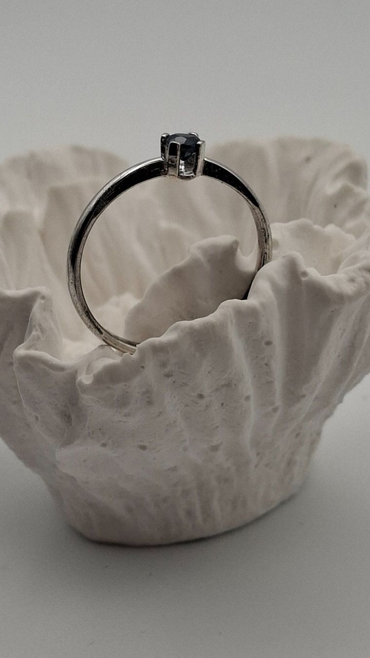 Anelli: Alter Silberring 800 mit blauem Halbedelstein – Usato da Kriens venduto da Wolly85 1